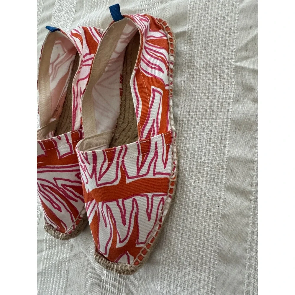 Women's Haus Of Assembly Espadrille Slip On‎ Shoes Size 9 Orange Pink Barbiecore